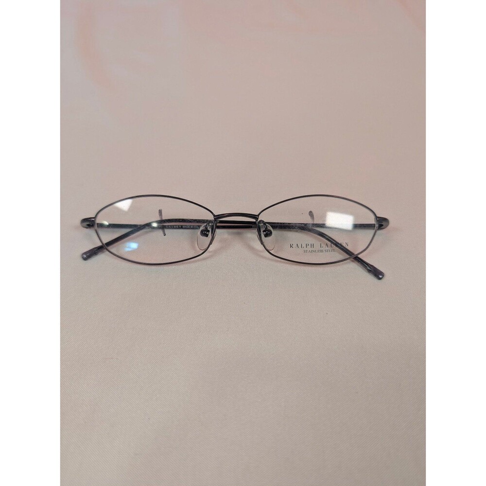 Vintage Ralph Lauren 1409 Kids Stainless Steel Small Oval Eyeglass Frames Italy